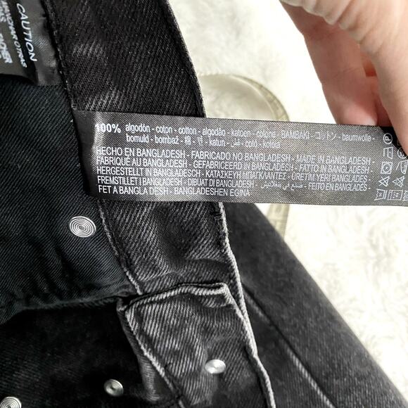 Zara Men's Black Standard Fit 10" Cut Off Classic Casual Denim Shorts 32 - Picture 5 of 8